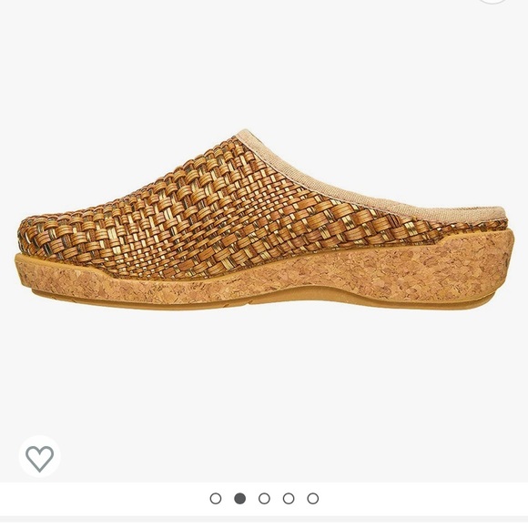 TAOS PRIMAVERA WOVEN SLIP ON MULE IN TAN/BRONZE SIZE 37 ( 6-6.5 ) NWOT - Picture 11 of 13